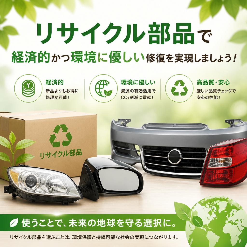 リサイクル部品で経済的かつ環境に優しい修復を実現しましょう！