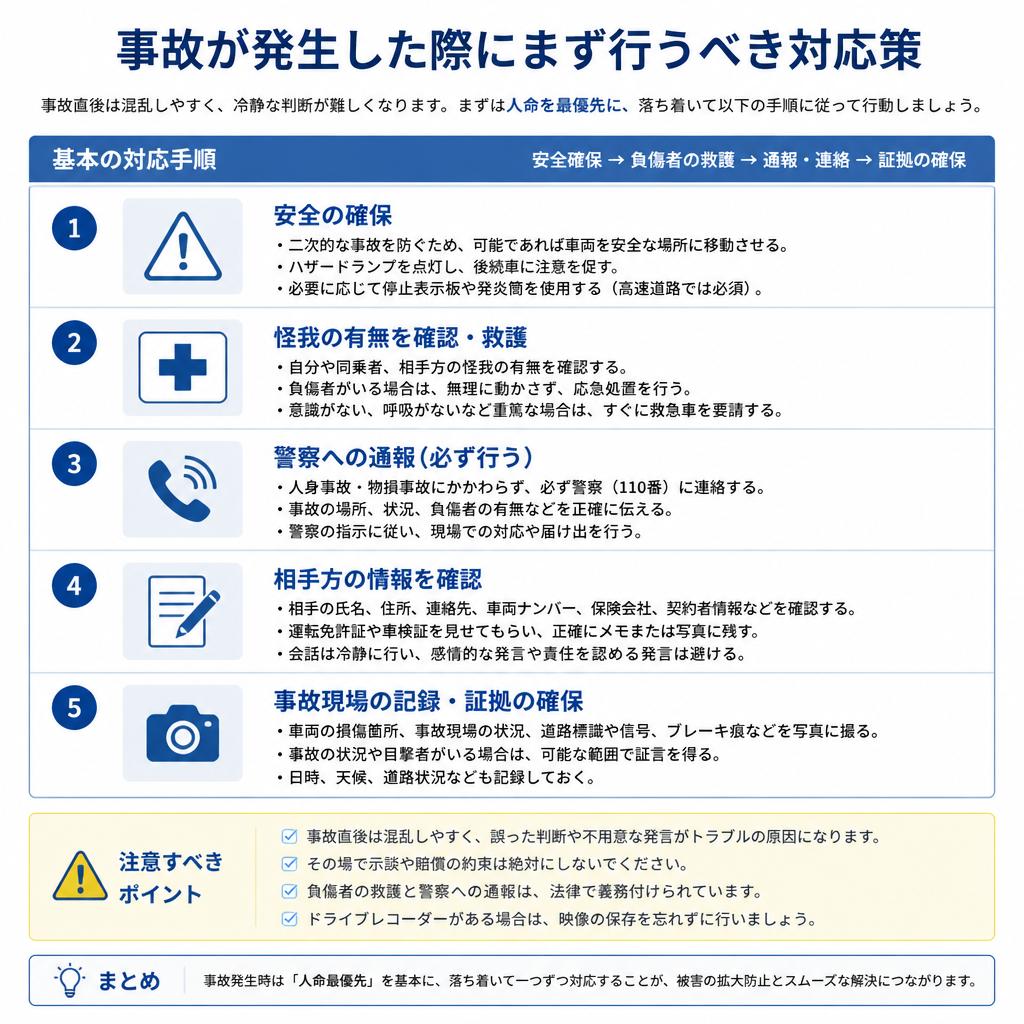 獣との衝突事故が起きた場合の対応方法