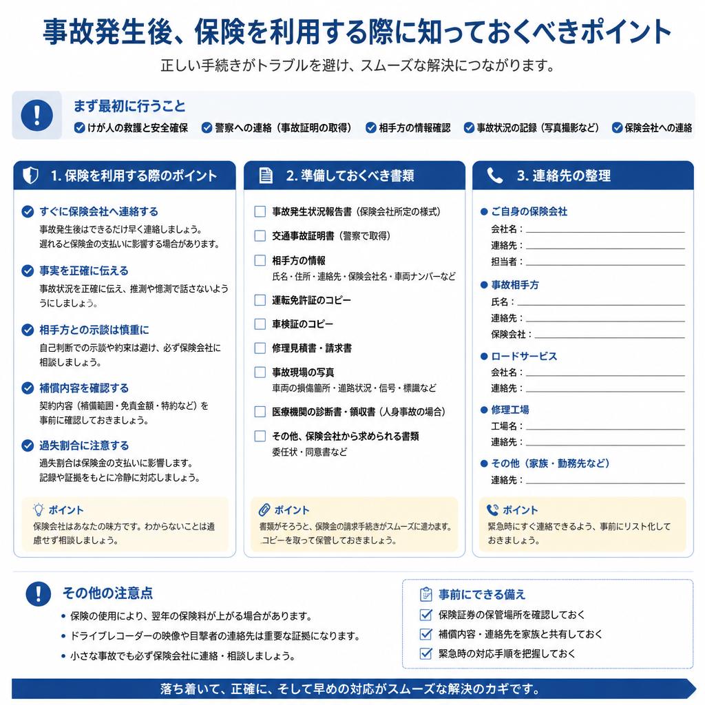 保険を利用する際のポイント